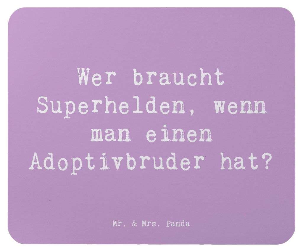 Mr. & Mrs. Panda Mouse Pad Spruch Held Adoptivbruder - Lavendeltraum - Geschenk, Mousepad, einzigartige Designs, Familie, Helden, Verwandte, Famili...