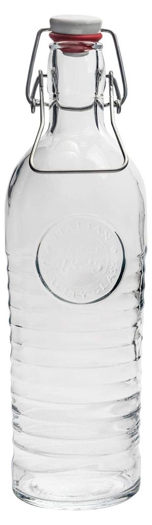 Werkstattflasche mit Verschluss 1 L, Glas, transparent, 31 cm