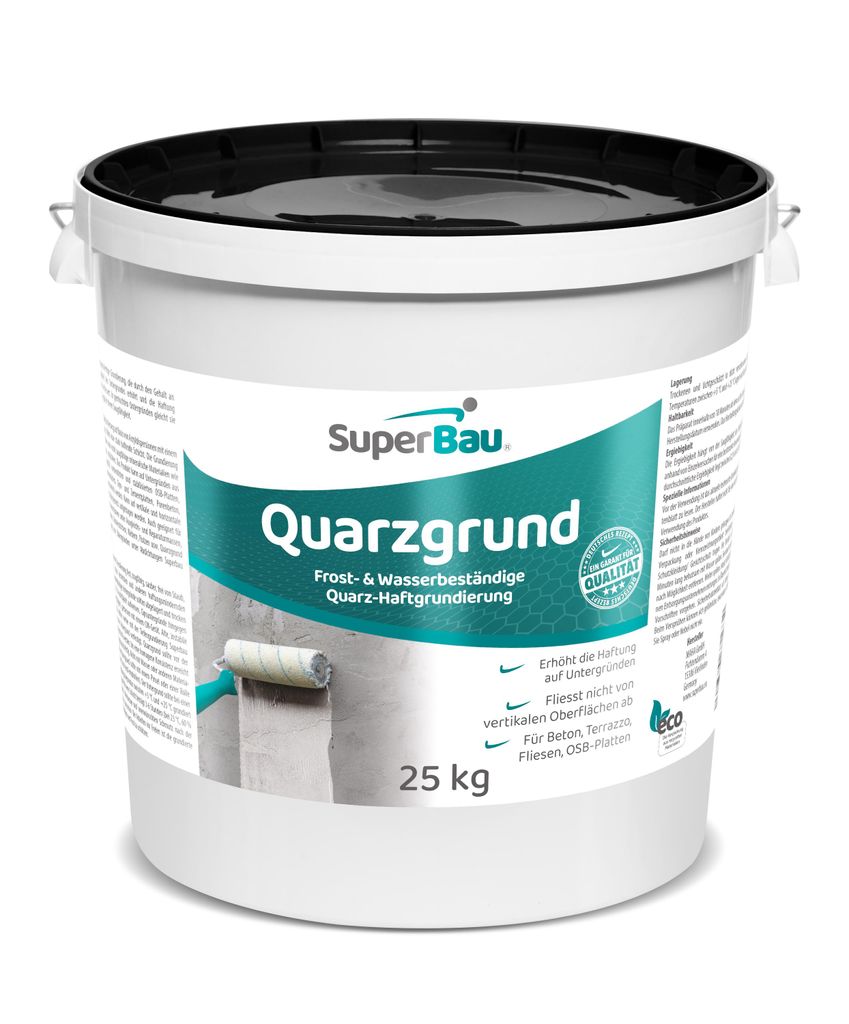 Superbau Quarzgrund Weiß 25kg - Haftgrund Fliese auf Fliese mit Quarzsand - Quarzgrundierung auf Fliesen & Putz & Beton, Fliesengrundierung, Putzg...
