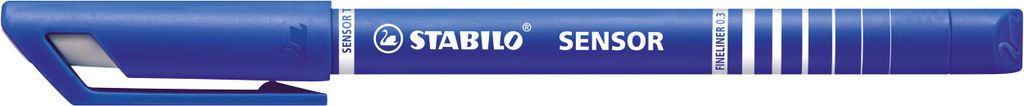 Fineliner mit gefederter Spitze - STABILO SENSOR F - fein - 10er Pack - blau