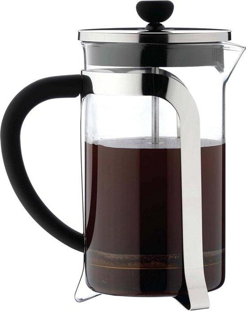 Edelstahl-Filtergaas Café 1000ml 8 Espressotassen Chroom-Glas