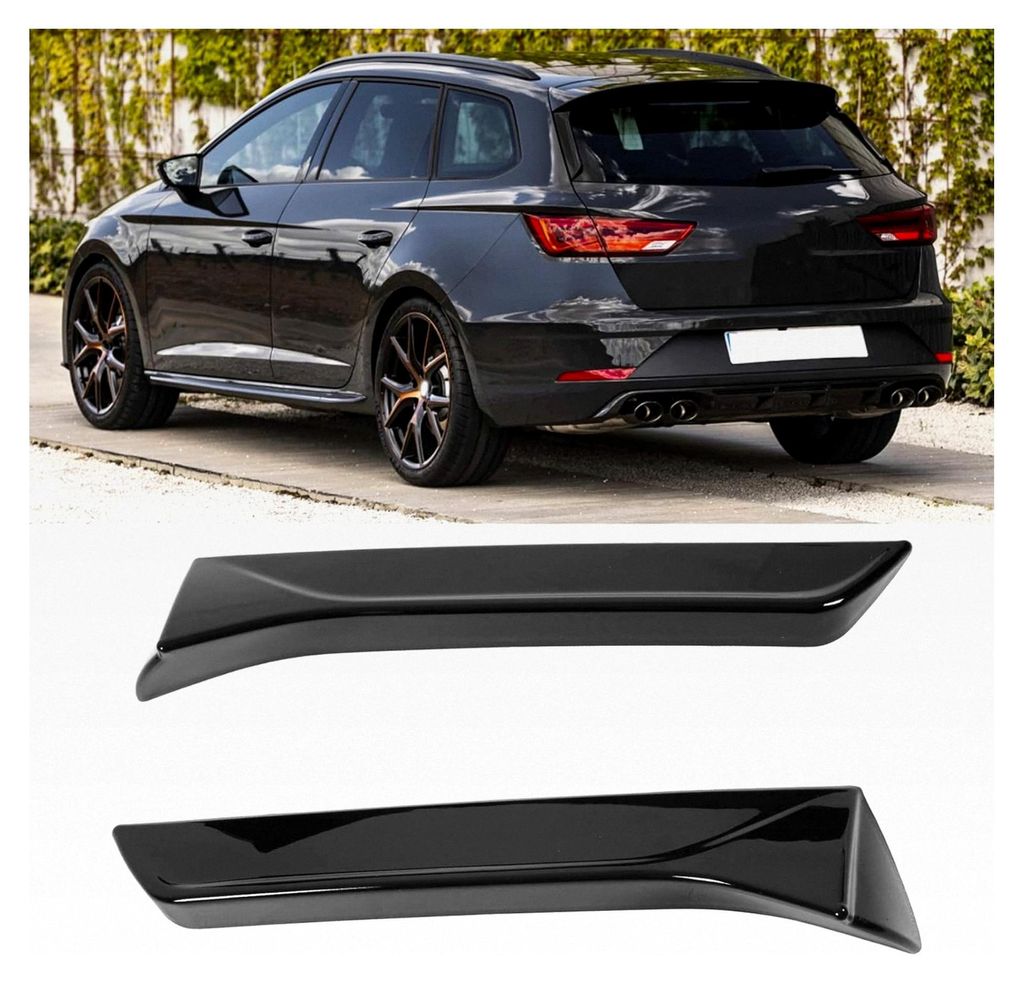 Heckspoiler für SEAT 5F Mk3 MK3.5 2013-2021, Schwarz, Dachspoiler Flügel, 1 Paar