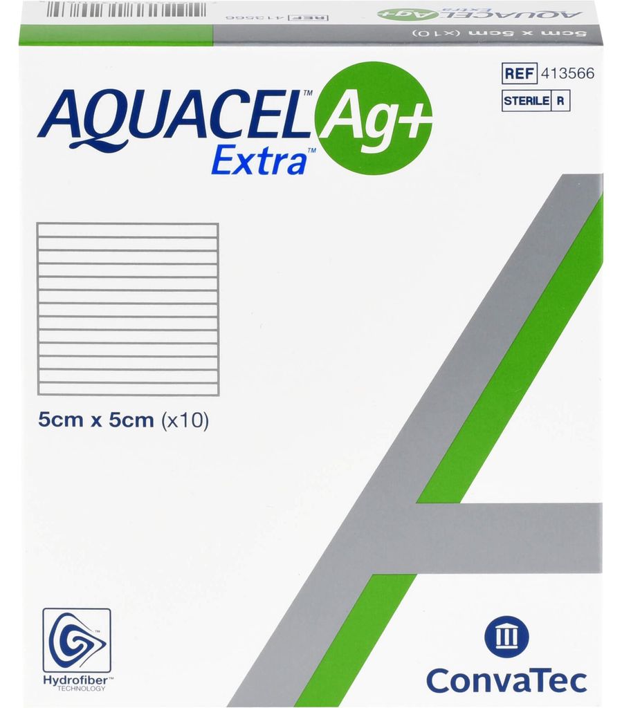 Aquacel Ag+ Extra 5x5 cm Kompressen 10 St