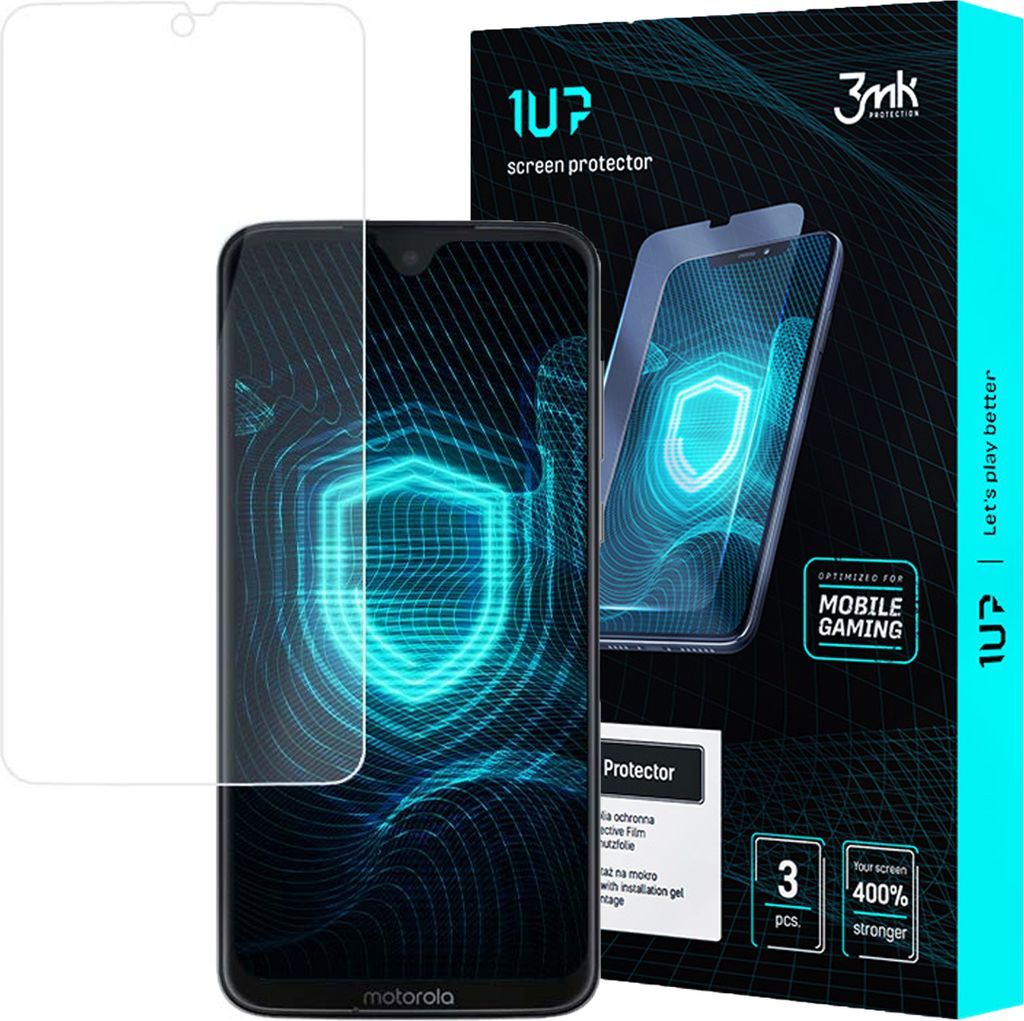 3mk Display Schutzfolie 1UP für Motorola Moto G7 transparent Gaming (3 Stück)