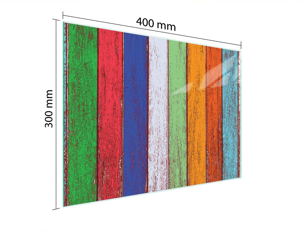 Schneidebrett Herdabdeckplatte Multiglasschneidplatte 40x30 cm Holz Bunt