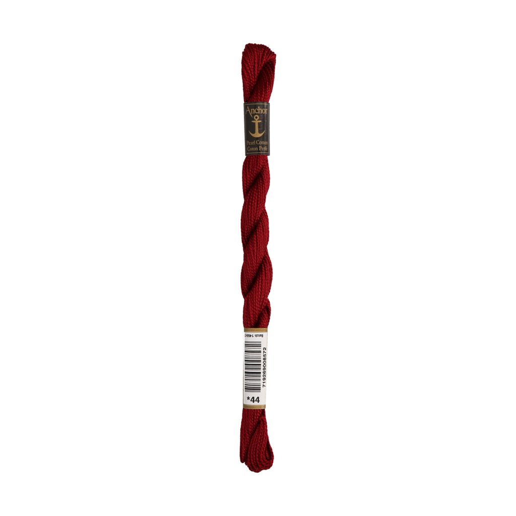 Anchor Perlgarn Stärke 5 4585000-00044 rubinrot Stickgarn, 100 % Baumwolle, 5g Strängchen