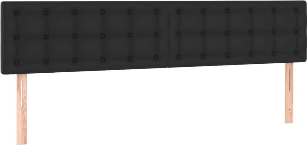 vidaXL Kopfteile Schwarz 180x5x78/88 cm Kunstleder Produktbild 