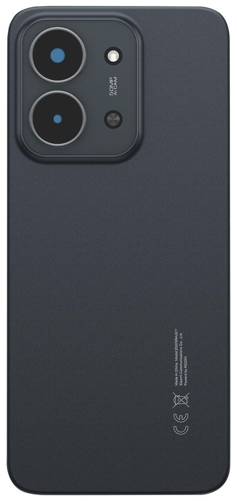 Clappio, Ersatz Akkudeckel für Redmi 15C 4G mit Rückseite Klebestreifen, Schwarz