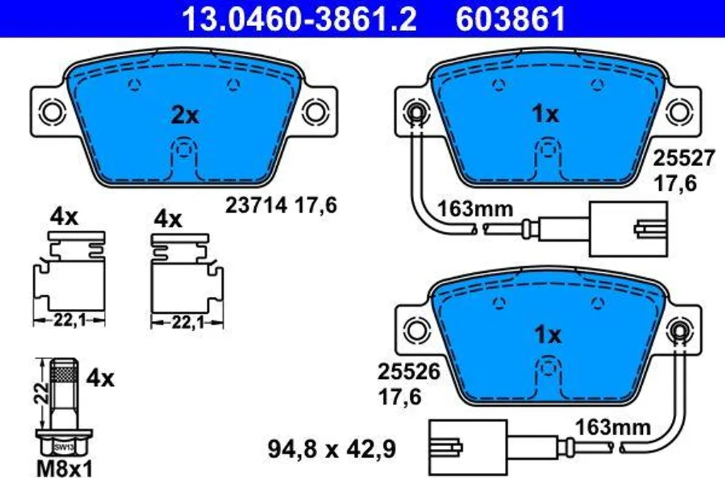 Plaquettes de Frein à Disque pour Alfa Mito et Fiat Bravo OE 77365809