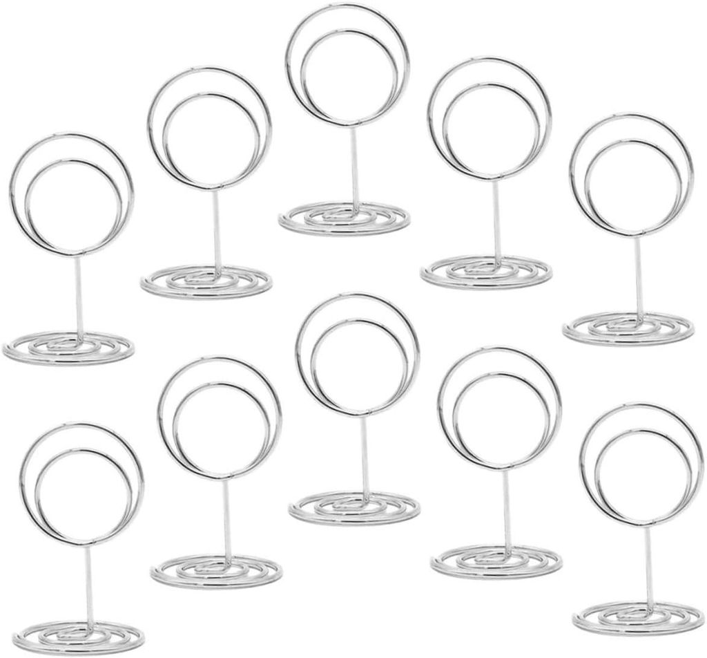 10-teiliger Tischnummern-Cliphalter, Fotocliphalter, Kartenhalter für Menüs, Papiere, Notizen, Fotos