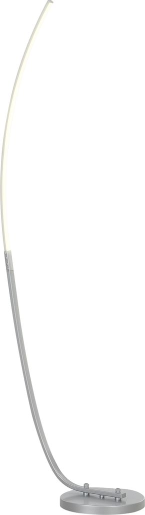 HOMCOM LED-Stehlampe Wohnzimmer Stehleuchte mit Fußschalter, dimmbar Standleuchte mit anpassbarer Helligkeit, Standlampe für Schlafzimmer, Silber