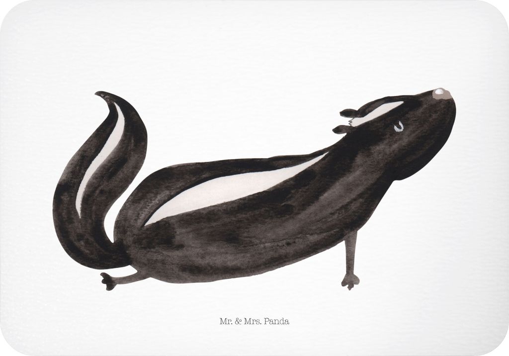 Mr. & Mrs. Panda magnet Stinktier Yoga - Weiß - Geschenk, Liebe, holzmagnet, Kühlschrankmagnet, Namaste, zettelhalter, Wildtier, Skunk, küchenma...