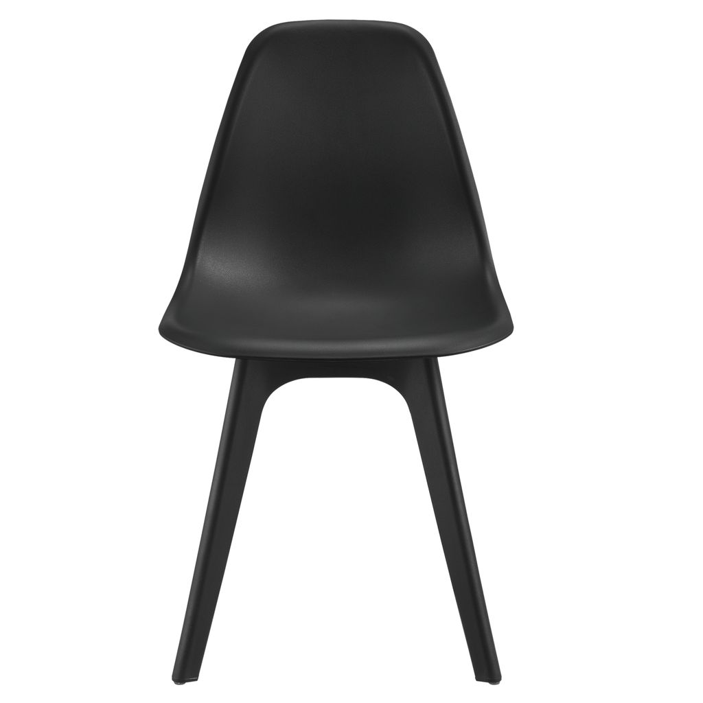 4x Design Stühle Schwarz Esszimmer Stuhl Kunststoff Skandinavisch Set en.casa 