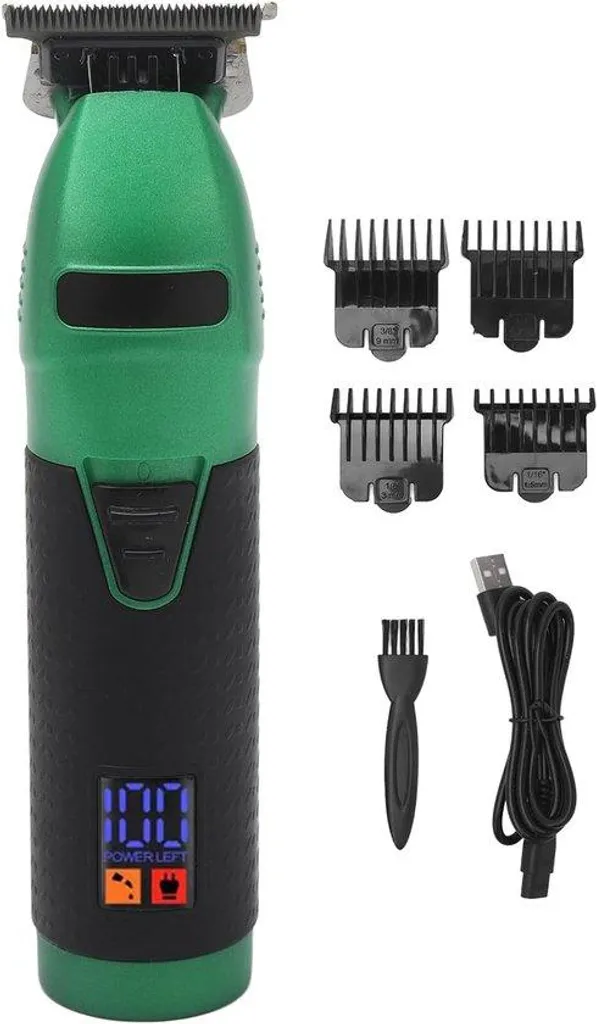 Tondeuse à cheveux anti-panne batterie avec écran LED et 4 embouts
