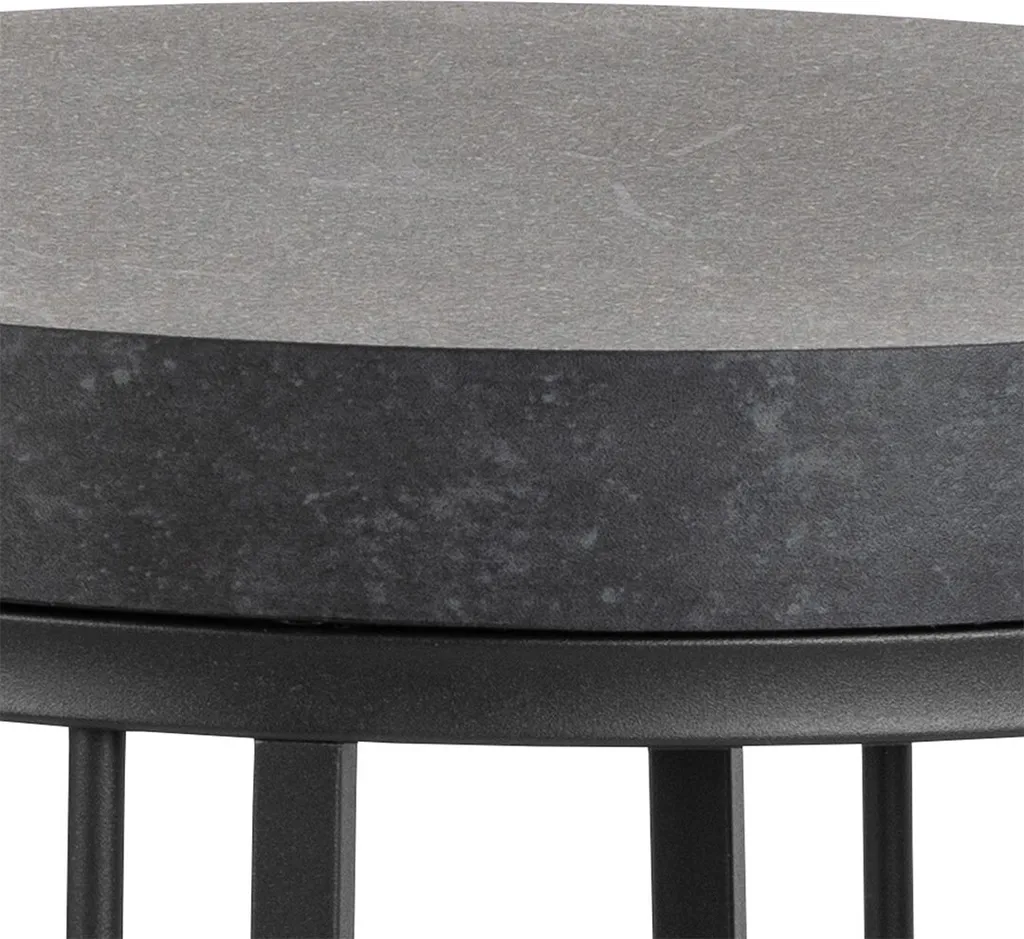 Petite table de nuit Strington noire 1 étagère style industriel chic