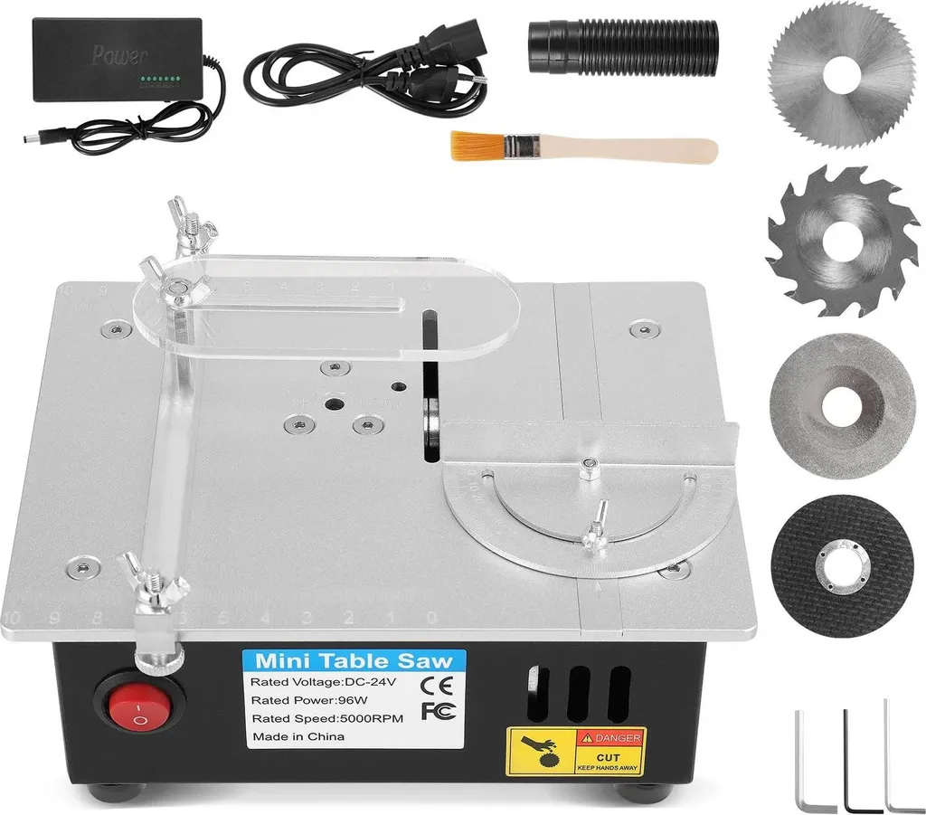 Mini sega da tavolo, regolabile su 7 posizioni, design compatto, BIANCO