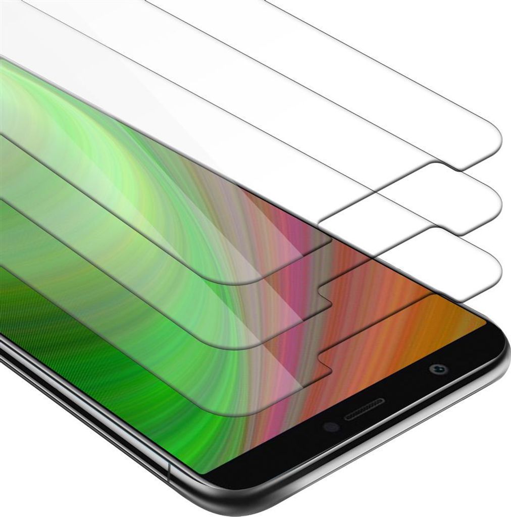 Cadorabo 3x Panzer Folie für Huawei P SMART Schutzfolie in Transparent Folie Tempered Display-Schutzglas