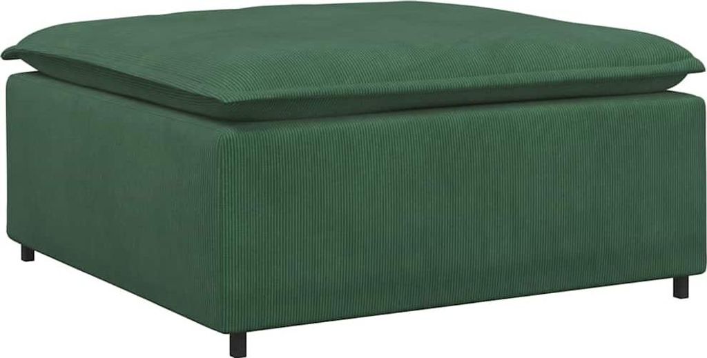 vidaXL Modulares Sofa Fußhocker-Modul Dunkelgrün 100x100x48 cm