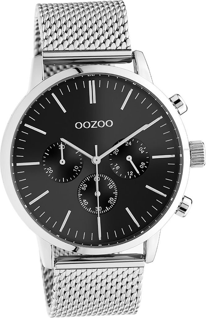 Oozoo Edelstahl Uni Uhr C10913 Analog Quarzuhr Armband silber Timepieces D2UOC10913
