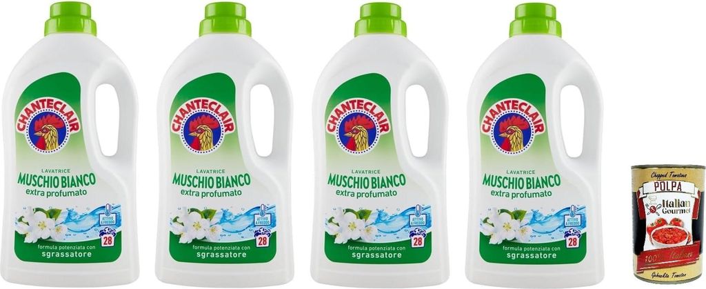 Chanteclair Lavatrice Weißer Moschus Detersivo Liquido - Flüssigwaschmittel für die Waschmaschine - Waschmittel Formel mit Entfetter 28 Wäschen...