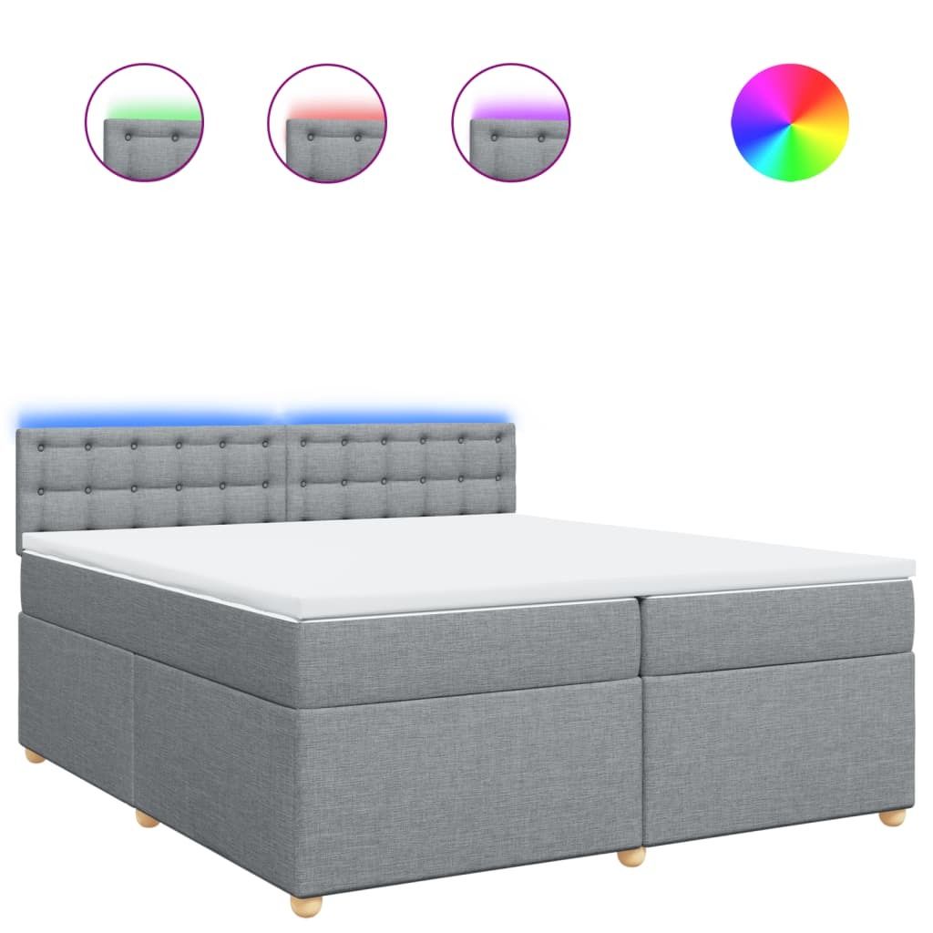 "2026 Aktion"Boxspringbett Modernes/Doppelbett - Polsterbett Erwachsene/r /Kind - mit Matratze Hellgrau 200x200cm Stoff - Klassische Betten NeuMöb...