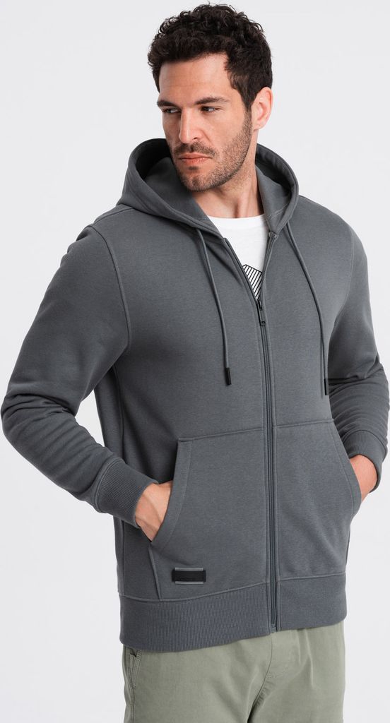 Ombre Clothing Sweatshirt mit Reißverschluss für Männer Agoina graphit S