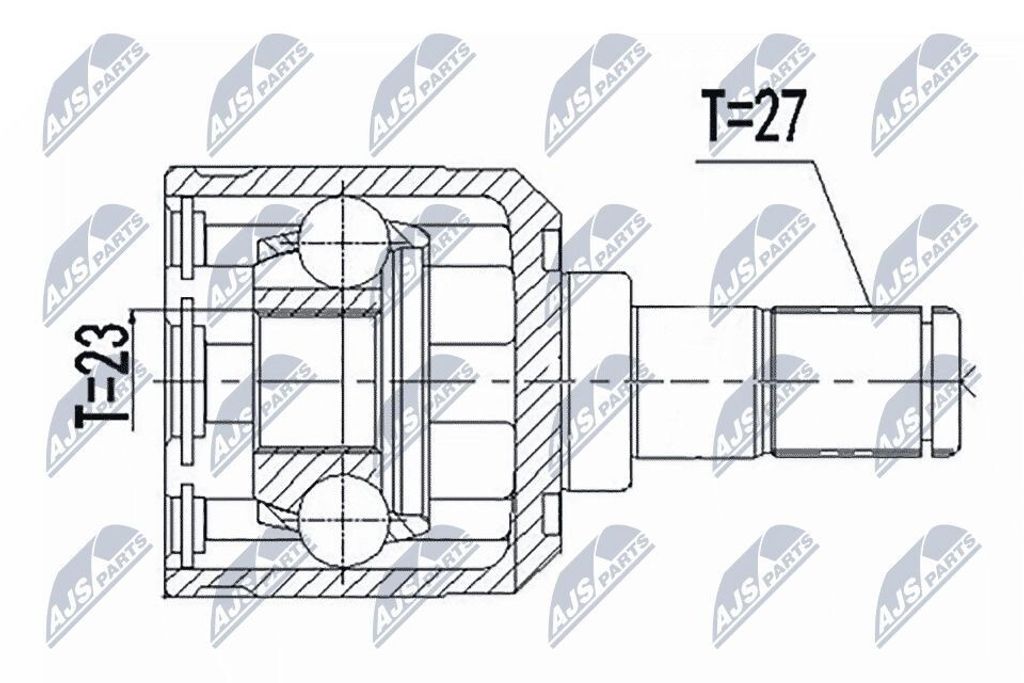 NTY Gelenksatz Antriebswelle Hinten Links Hinten Rechts für HYUNDAI TUCSON (JM) NPW-HY-596