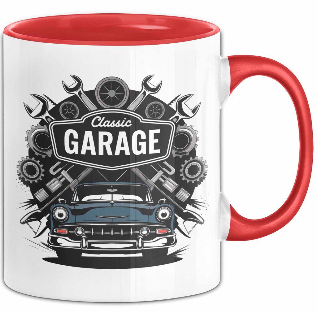 Kfz Mechaniker Tasse Geschenk Lustige Geschenkidee Spruch Für Auto Reparatur Profis (Rot)