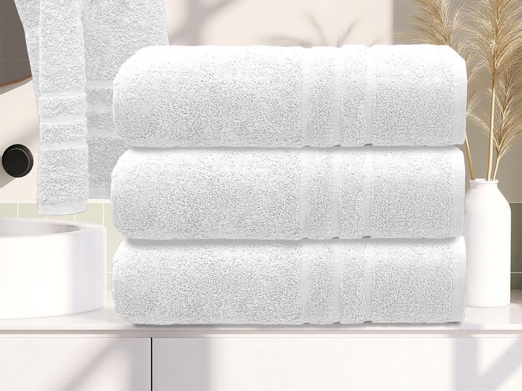 Asciugamano Profod, 500 g/m2, 70x140 cm, bianco Immagine del prodotto 