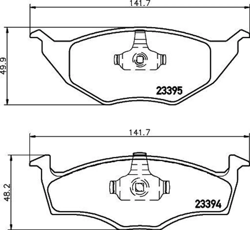 HELLA 8DB 355 008-481 Plaquettes de frein OE 6E0698151 pour Lupo 6E1