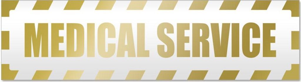Medical Service gestreift Magnetschild Schild magnetisch
