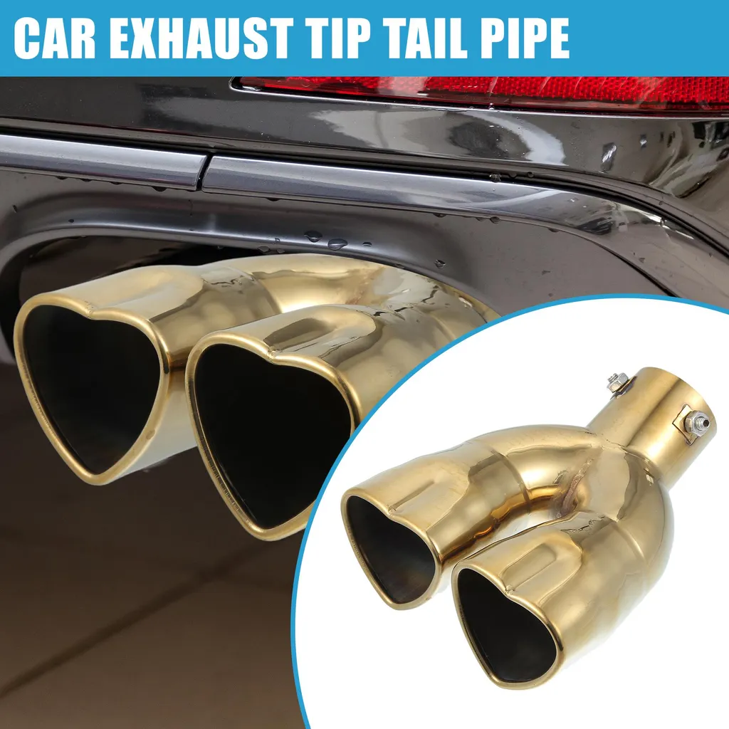 Embout Échappement Cœur pour Masquer Tuyau Rouillé et Look Sport 60mm
