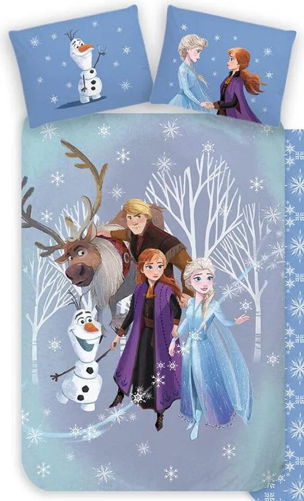 Copripiumino Frozen 140x200 in Cotone Naturale - Set Letto Singolo Disney