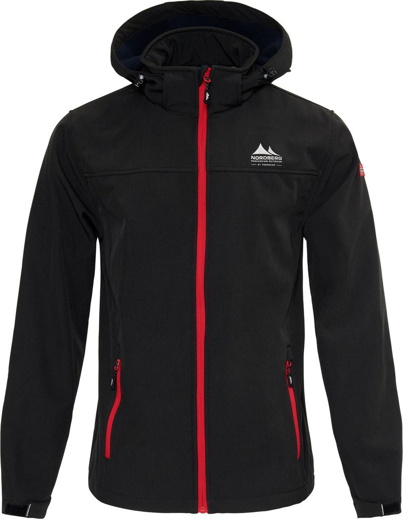 Nordberg Mats - Softshell Outdoor Sommerjacke Herren - Schwarz Melange - Größe XXL