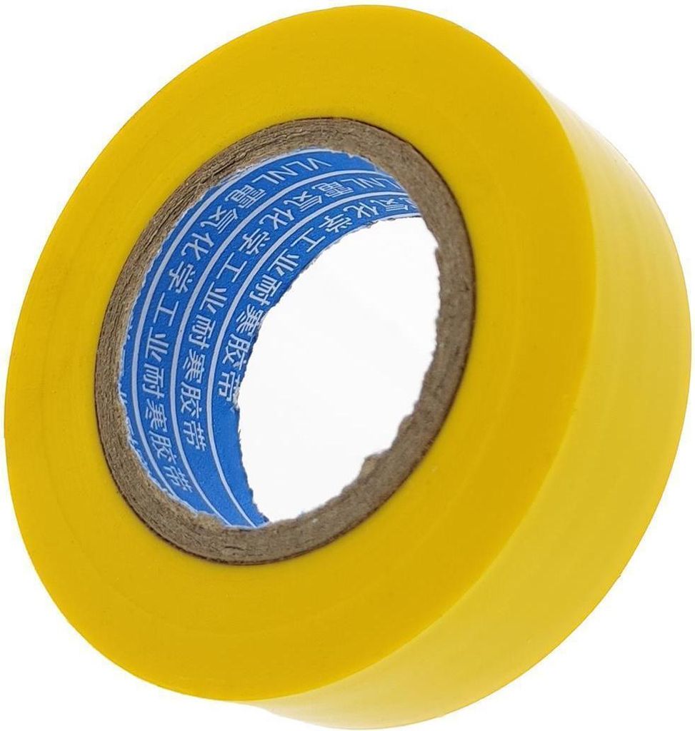 Hochwertiges Isolierband gelb 18mm x 15m – Zuverlässiger Halt für Elektroinstallationen & DIY-Projekte