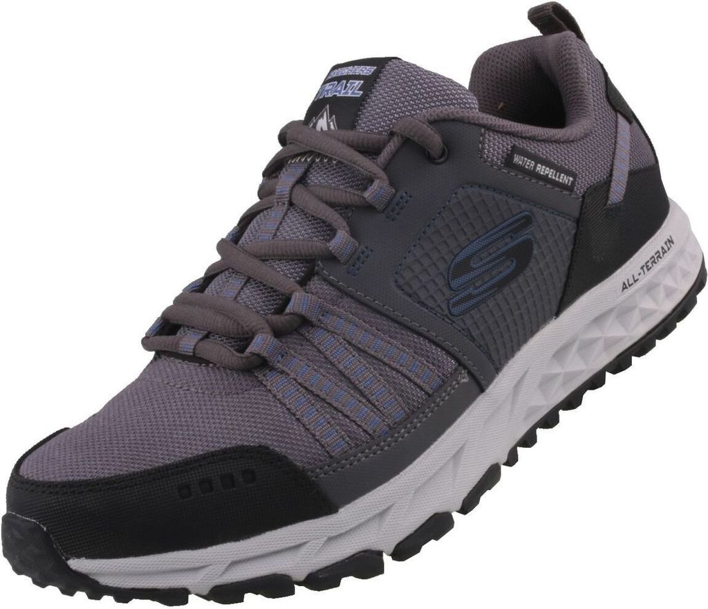 Skechers Escape Plan - Charcoal / Blau Leder/Synthetik Größe: 41 Normal