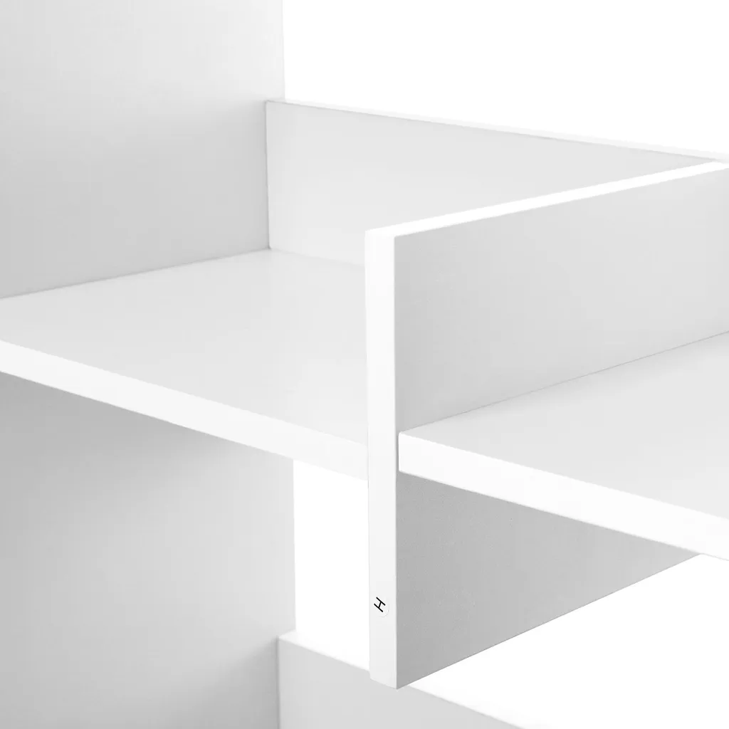 Meuble bibliothèque blanc pour optimiser le rangement de vos classeurs - 5