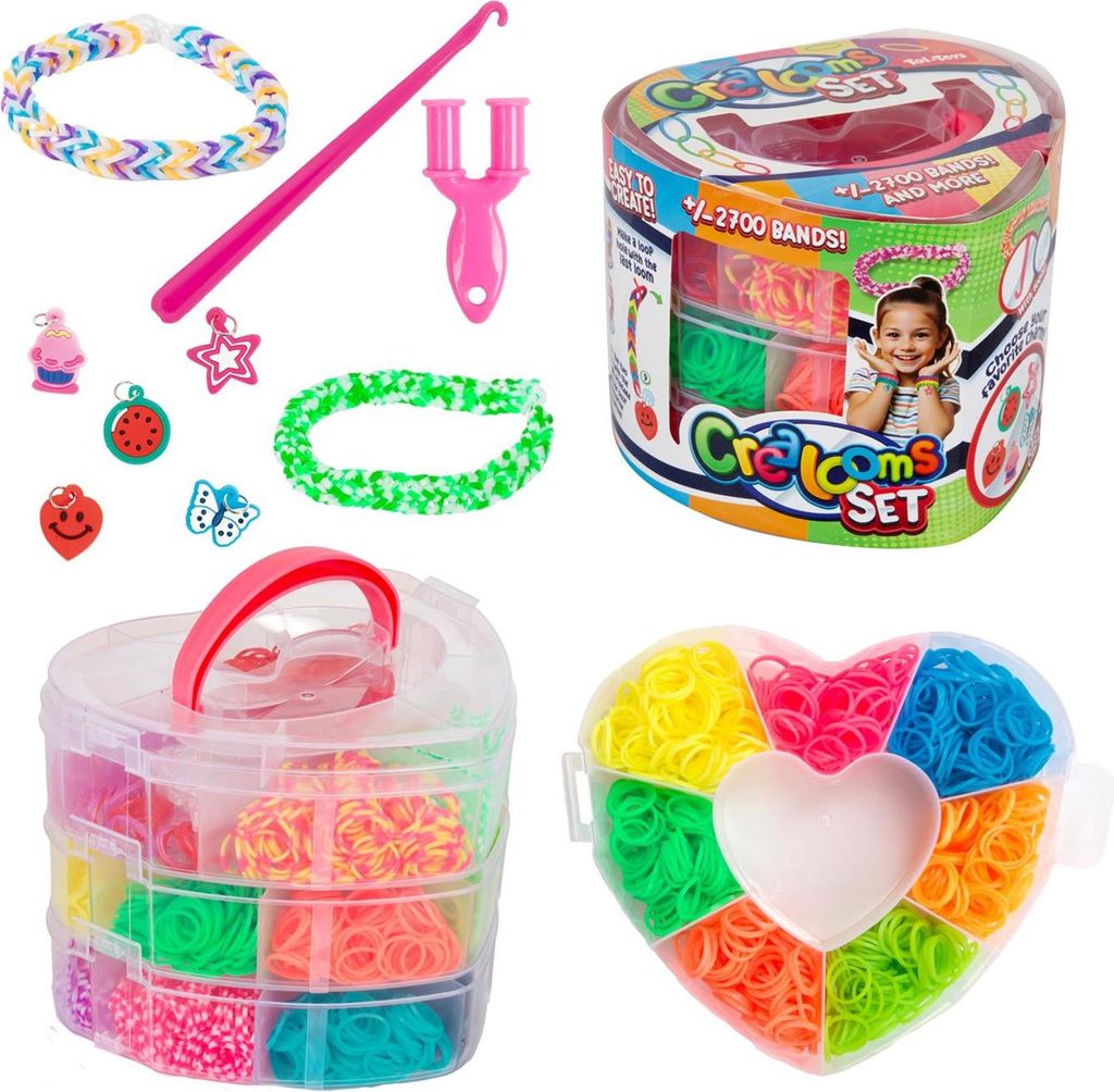 Toi-toys Webstuhlband-Set 2700-teilig in herzförmiger Produktbild 