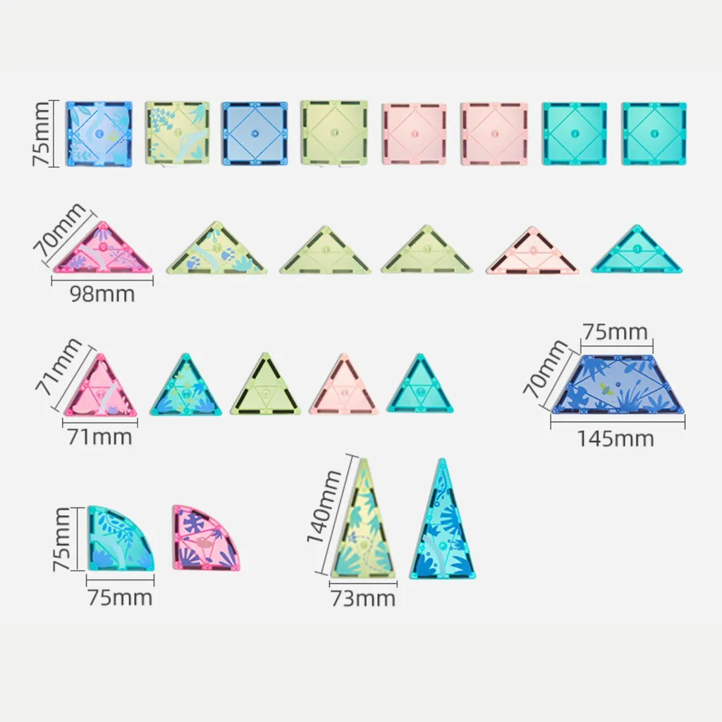 Mideer Jeu de construction magnétique Animaux 40 pièces multicolore