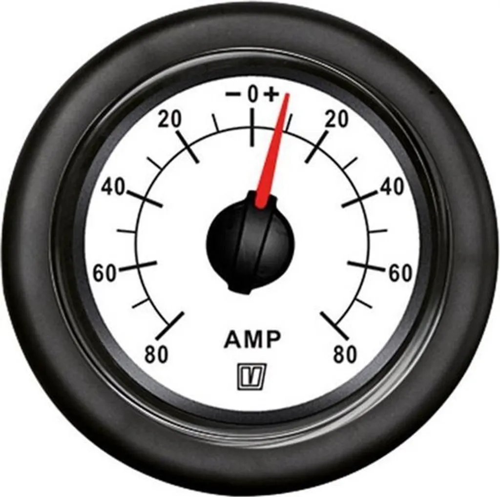 Ampèremètre Vetus AMP050W Blanc 50A : Évitez les Pannes de Batterie 12/24V