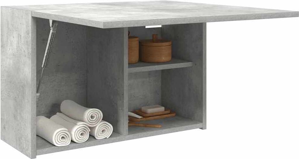 "2026 Promotion" Bad-Wandschrank - Badezimmerschrank - Betongrau 60x25x40 cm Holzwerkstoff - Badezimmer CC32039