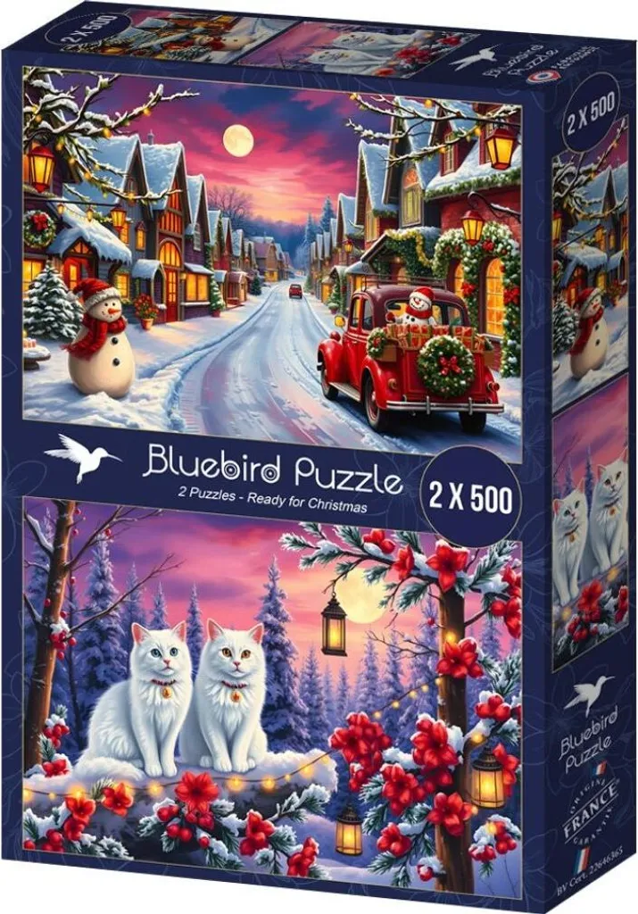 Duo Puzzle Noël 500 pièces - Activité anti-stress pour les fêtes