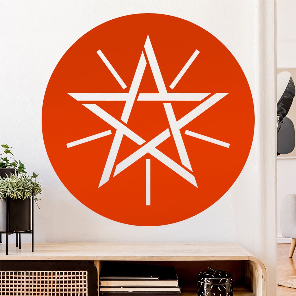 Äthiopien Wappen Wandtattoo Wandaufkleber Wall Sticker - Dekoration, Küche, Wohnzimmer, Schlafzimmer, Badezimmer