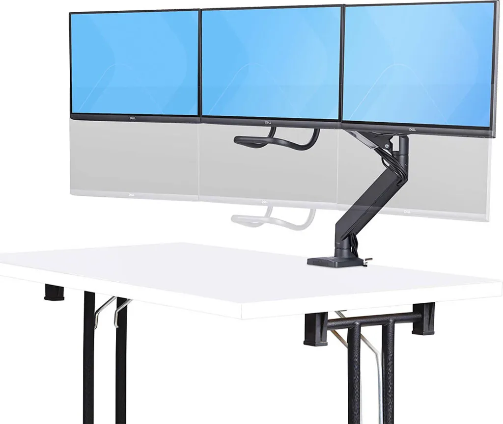 Support Triple Moniteur VESA Ajustable avec Gestion de Câbles Intégrée - 5