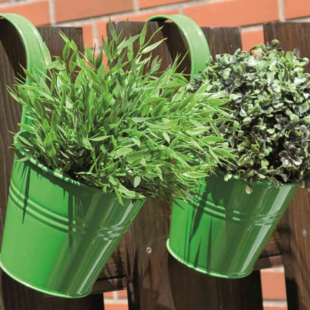 Duo de Pots de Fleurs Verts Résistants Siena Garden - Design Épuré