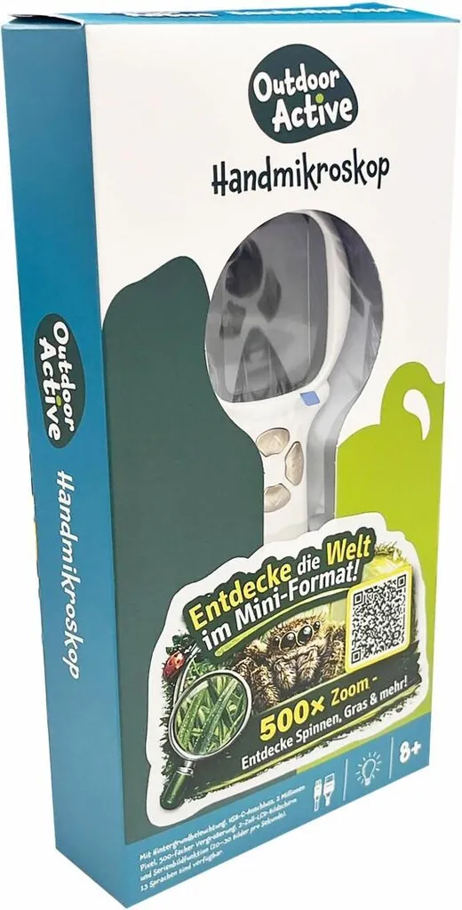 Microscope numérique de poche Outdoor Active USB-C pour la botanique