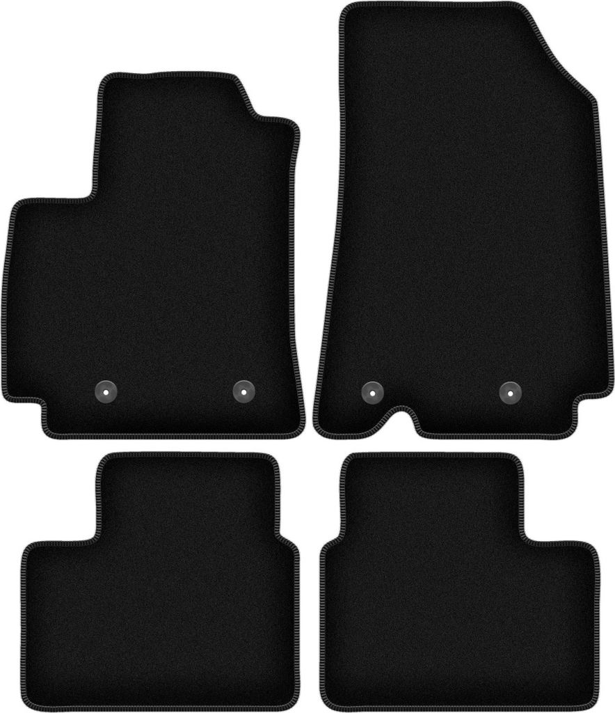Wielganizator Velours-Autoteppiche – passend für Renault Arkana (Crossover, Bj. 2021-) – schwarz, passgenau, mit Befestigungen set 4 Stk.