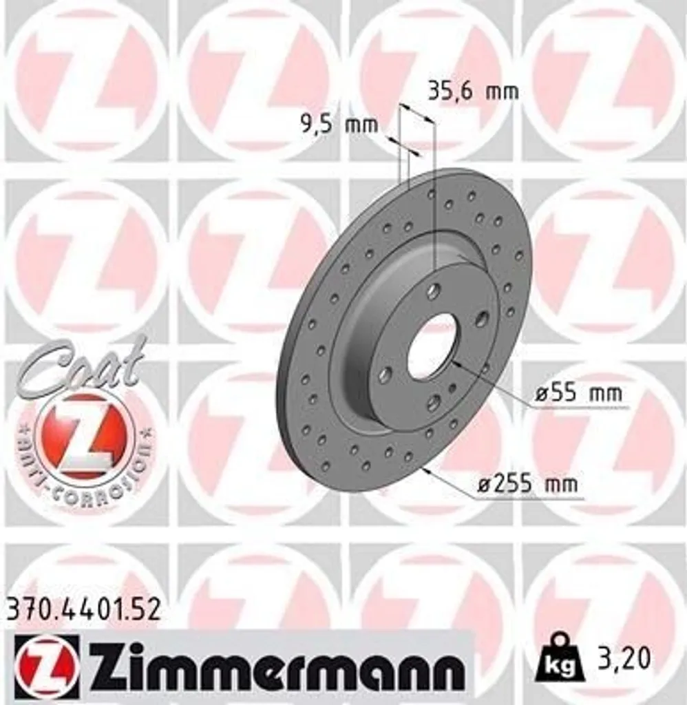 Disque de frein 370.4401.52 anti-vibration pour Mazda MX-5 IV ND 2015+