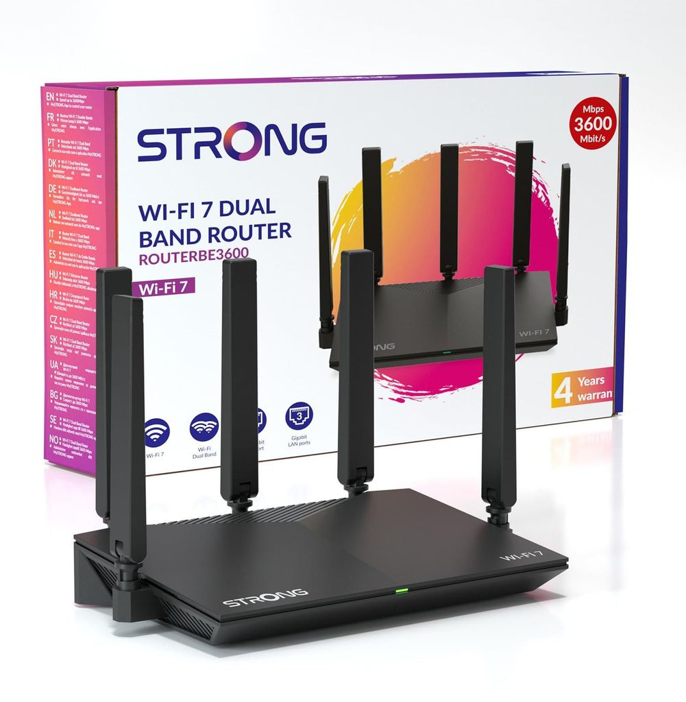 Strong ROUTERBE3600 WIFI7, Wi-Fi 7 (802.11be), Dual Band Immagine del prodotto 