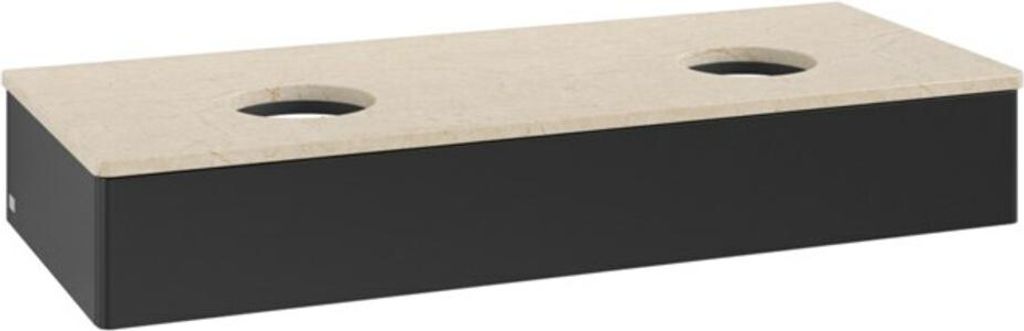 V&B Waschtischunterschrank ohne Frontstruktur, mit Beleuchtung Antao 120x19x50cm, WBP-farbe botti., bla m Lac